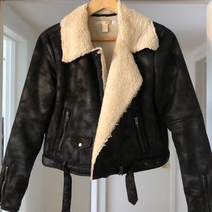 Suede & Sheep Aviator Bomber Jacket